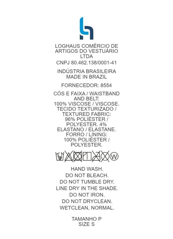 Quintess - Shorts Off White com Amarração no Cós 8