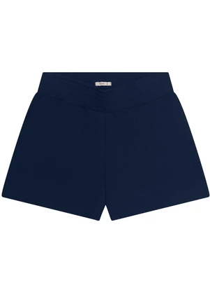 Secret Glam - Shorts Plus Size em Piquet Verona Azul - SECRET GLAM