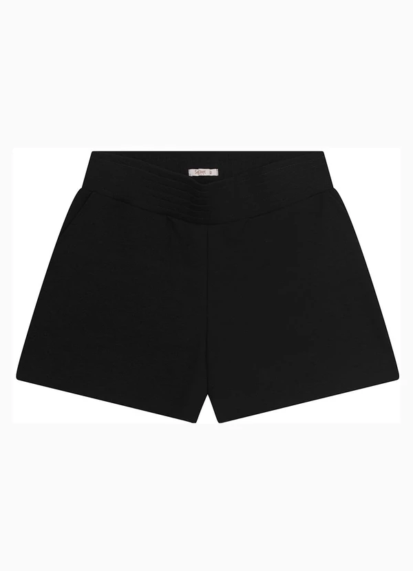 Secret Glam - Shorts Plus Size em Piquet Verona Preto