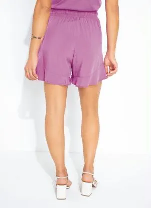 Shorts (Roxa) com Babado Rovitex - ROVITEX