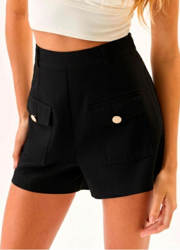Carlota Costa - Shorts Sarja Preto
