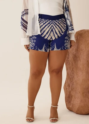 Elegance - Shorts Sublimado com Amarração Sea Brise - ELEGANCE