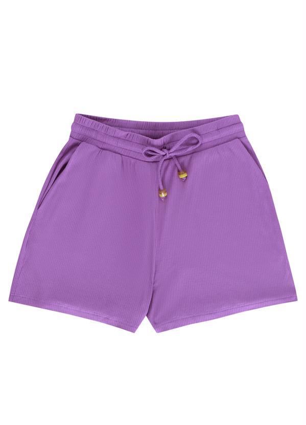 Malwee - Shorts Tradicional em Viscose Roxo 1