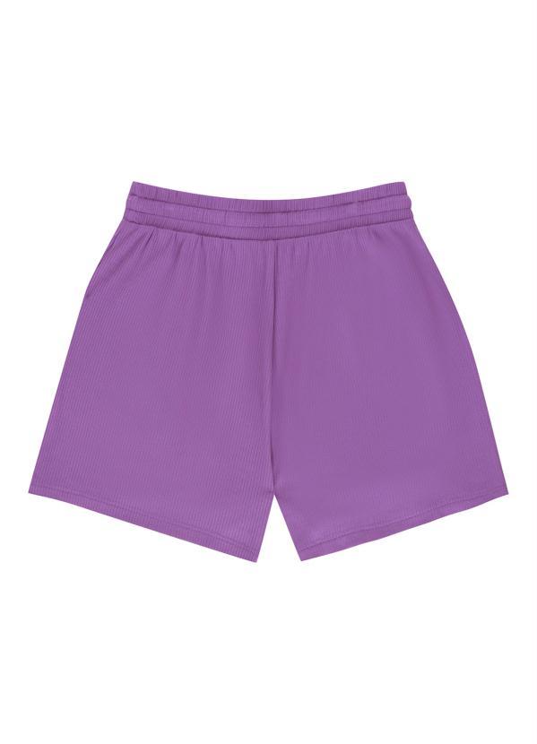 Malwee - Shorts Tradicional em Viscose Roxo 2