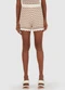 Malwee - Shorts Tricô Feminino Preto - variação: Bege