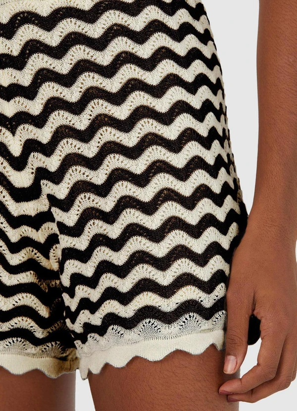 Malwee - Shorts Tricô Feminino Preto 3