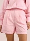Angel - Shorts Tricoline Listrado Rosa - variação: Rosa