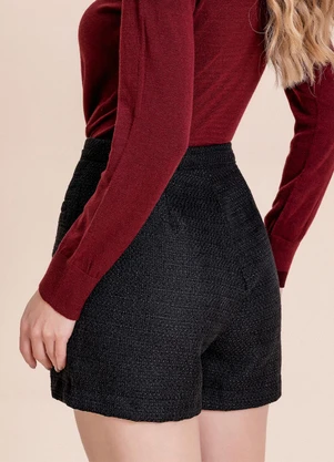 Angel - Shorts Tweed Preto - ANGEL