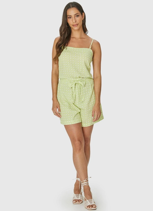 Malwee - Shorts Verde Limão Clochard Arabesco 3