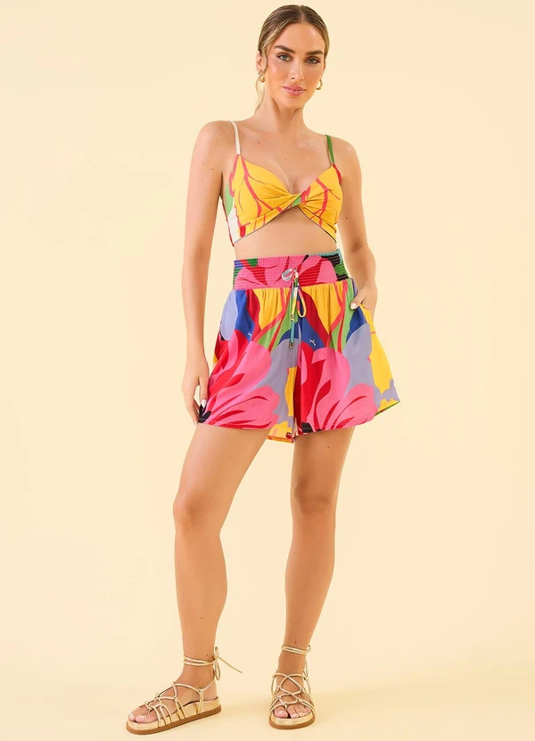 Angel - Shorts Viscose Estampada Multicores 3