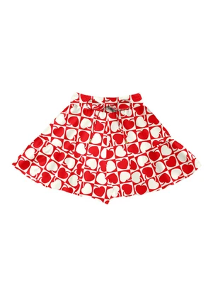 Angel - Shorts Viscose Estampada Vermelho - ANGEL