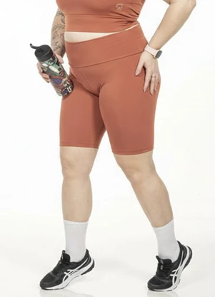 Cobertura - Bermuda Ciclista Feminina Plus Size  Bordô - COBERTURA