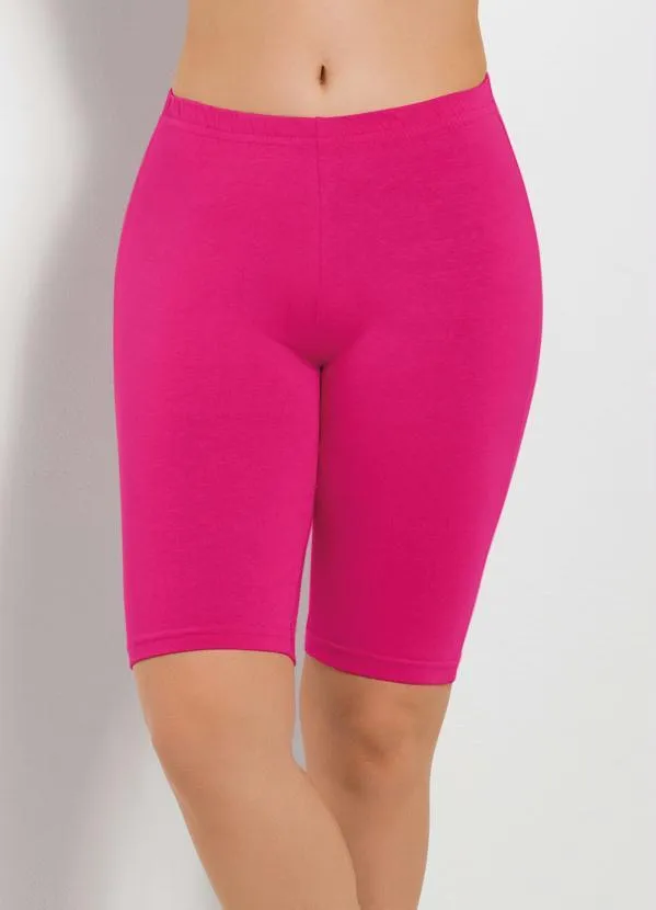 Moda Pop - Bermuda em Cotton Pink Modelo Ciclista 2