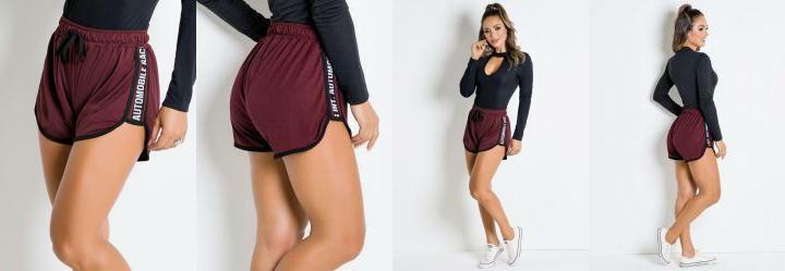 Short Boxer Bord Faixa Esportiva nas Laterais