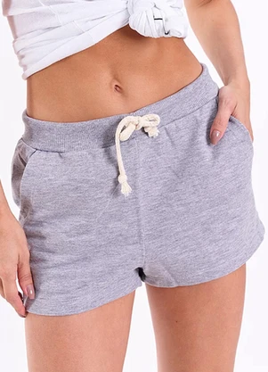 Outlet - Short Moletinho Cinza - OUTLET