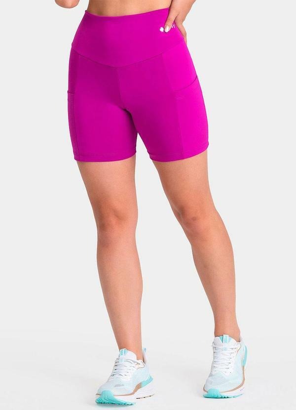 Closy - Shorts com Bolso Rise Fúcsia