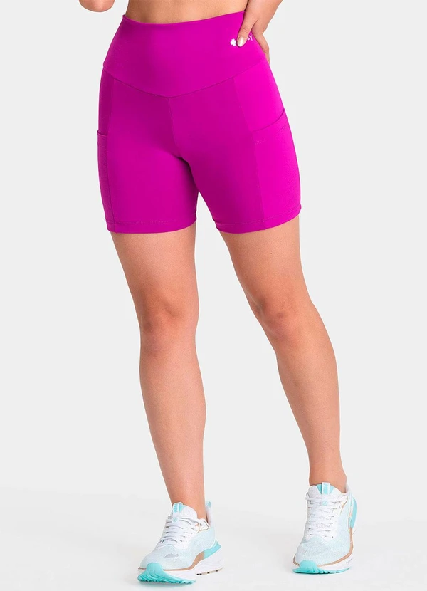 Closy - Shorts com Bolso Rise Fúcsia