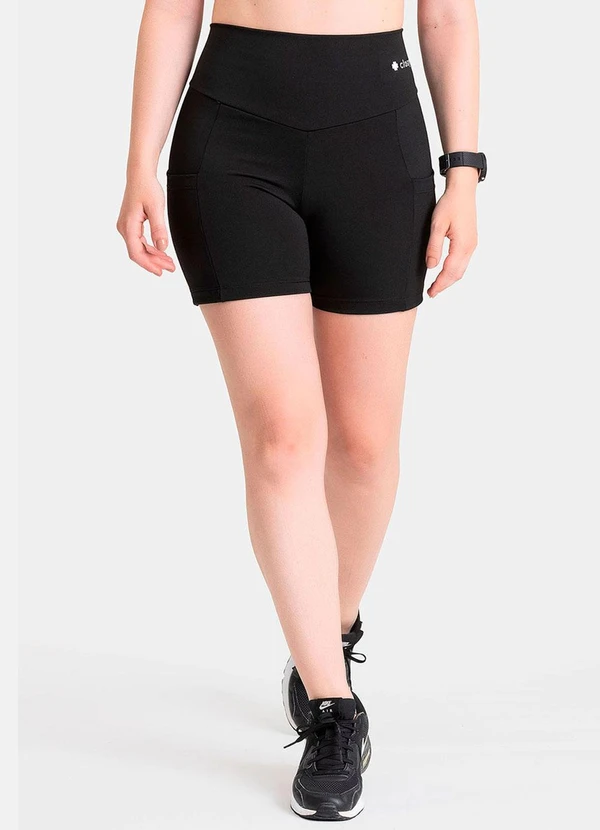 Closy - Shorts com Bolso Rise Preto