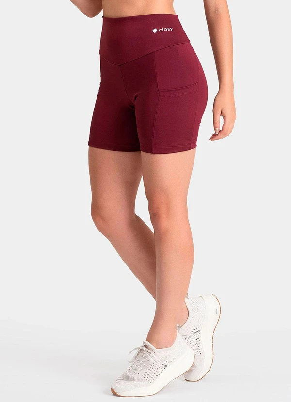 Closy - Shorts com Bolso Rise Rubro