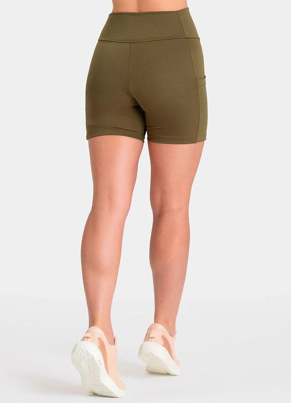 Closy - Shorts com Bolso Rise Verde Escuro 2