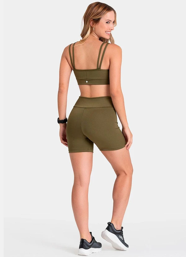 Closy - Shorts Cós Transpassado Energy Verde Escuro 4