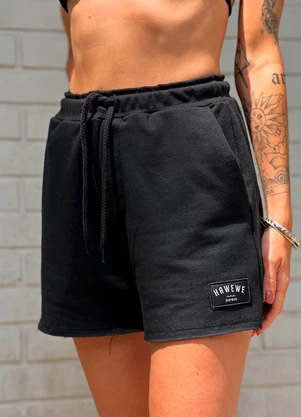 Outlet - Shorts Moletinho Surfwear Preto - OUTLET