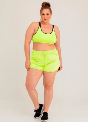 Janfer - Shorts Valentina Plus Amarelo Neon - JANFER