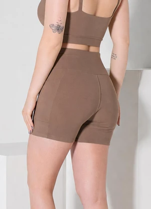 Hay Fit - Shorts Vicky Marrom Avelã - HAY FIT