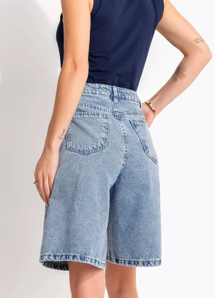 Quintess - Bermuda Azul Claro em Jeans - QUINTESS