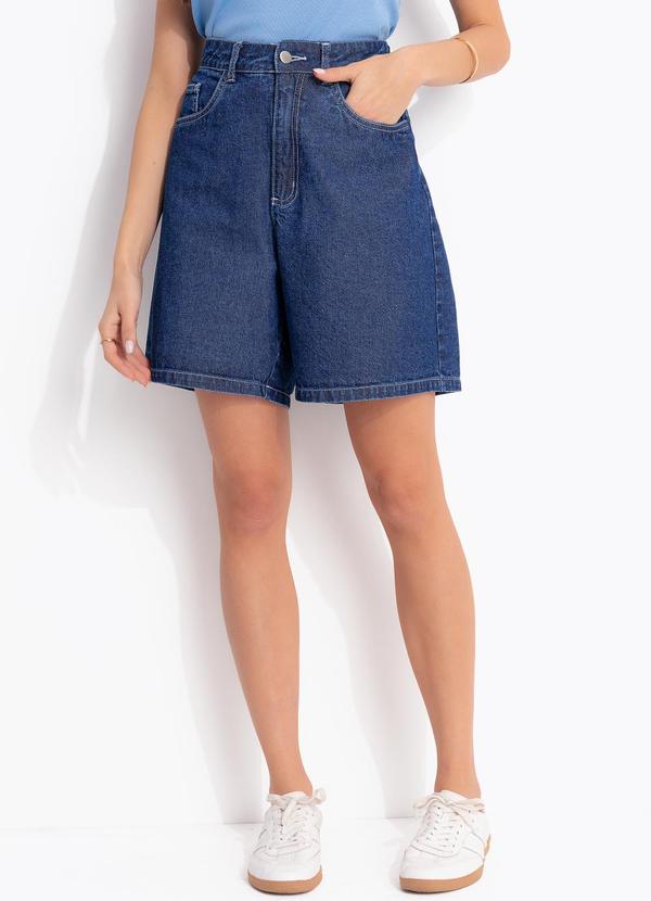 Bermuda Azul Escuro em Jeans