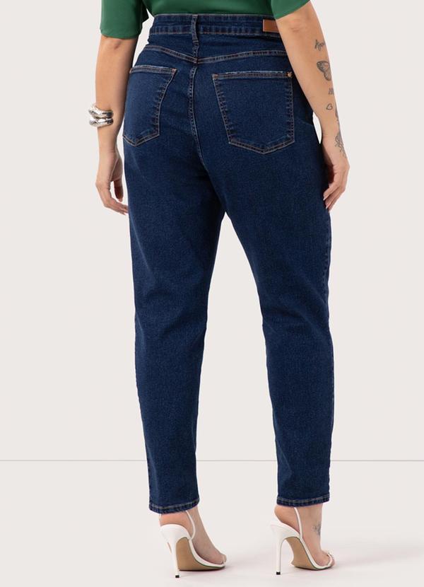 Lunender Mais Mulher - Calça Mom Jeans Plus Size com Chapa Barriga Azul 2