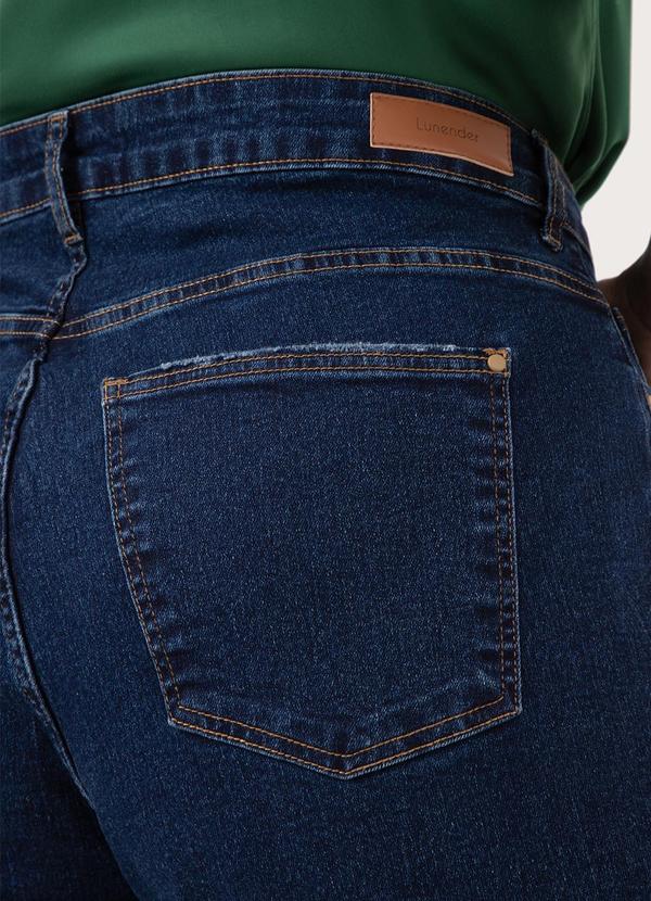 Lunender Mais Mulher - Calça Mom Jeans Plus Size com Chapa Barriga Azul 4