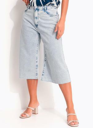 Jorts (Jeans Claro) em Tecido Sarja