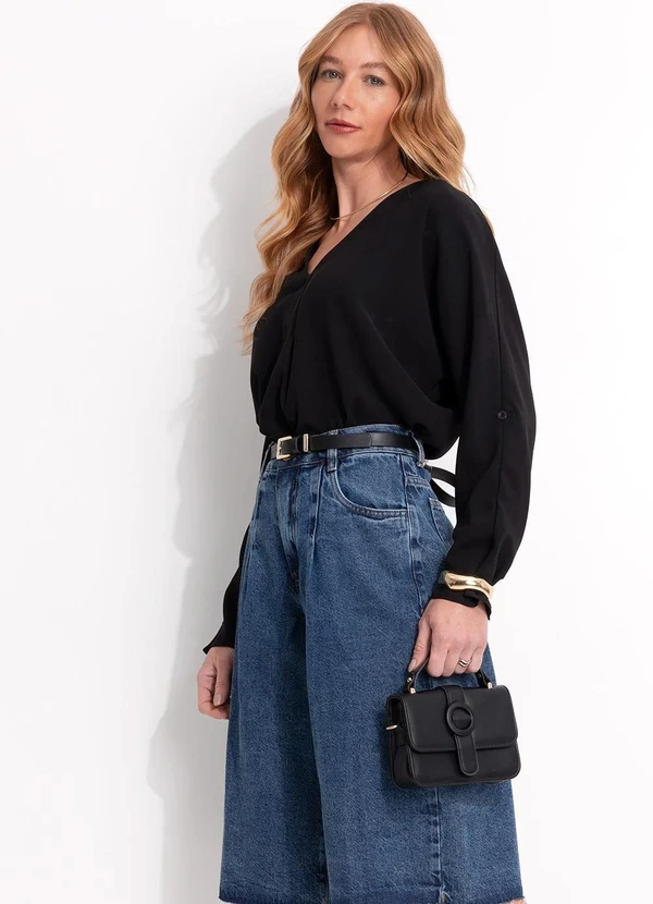 Quintess - Jorts Jeans Escuro em Jeans 9