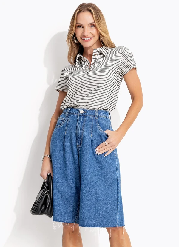 Quintess - Jorts Jeans Médio Claro 11