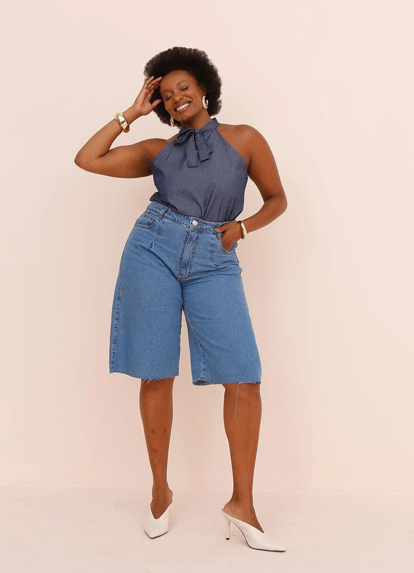 Quintess - Jorts Jeans Médio Claro 14