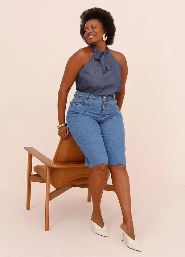 Quintess - Jorts Jeans Médio Claro 15