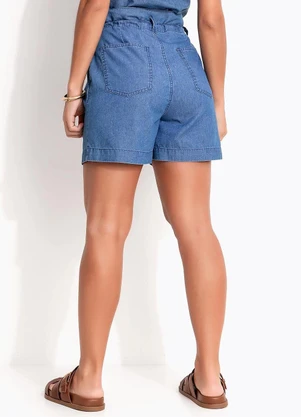 Quintess - Short Azul Médio em Jeans - QUINTESS