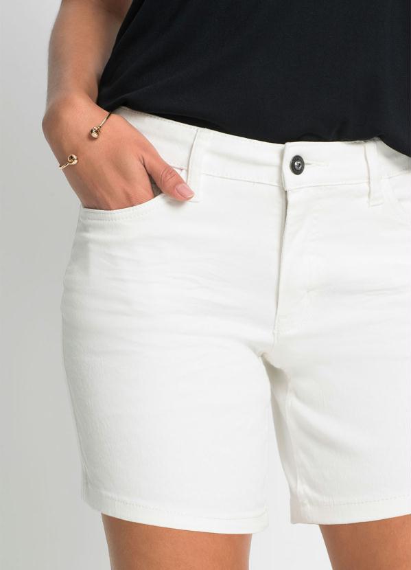 bonprix - Short de Sarja Básico Branco 3