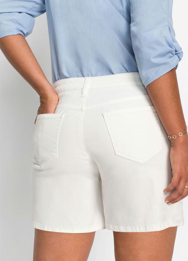 bonprix - Short de Sarja Básico Branco 8