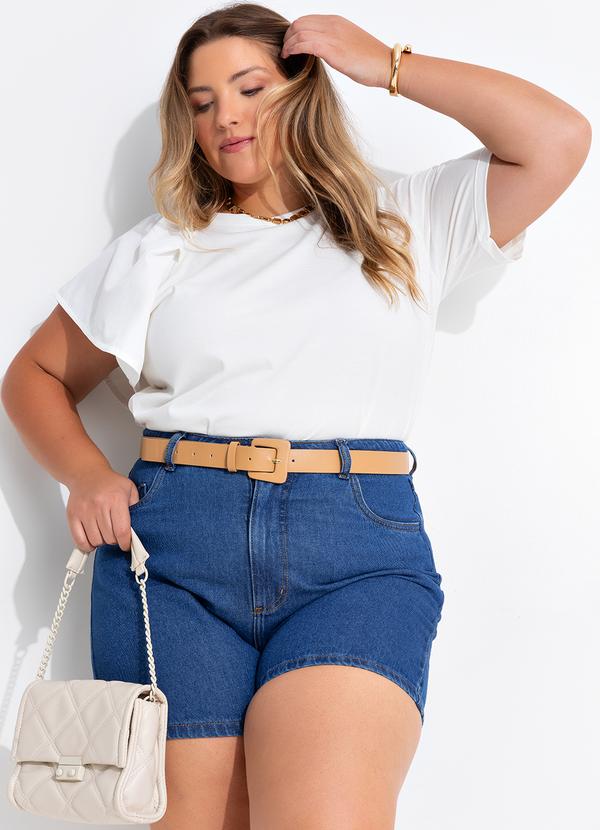 Quintess - Short Jeans Azul Escuro em Jeans 13