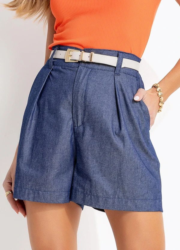 Quintess - Short Azul Escuro em Jeans 14