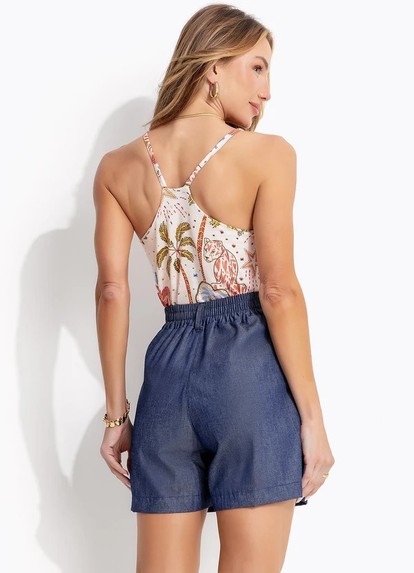 Quintess - Short Azul Escuro em Jeans 5