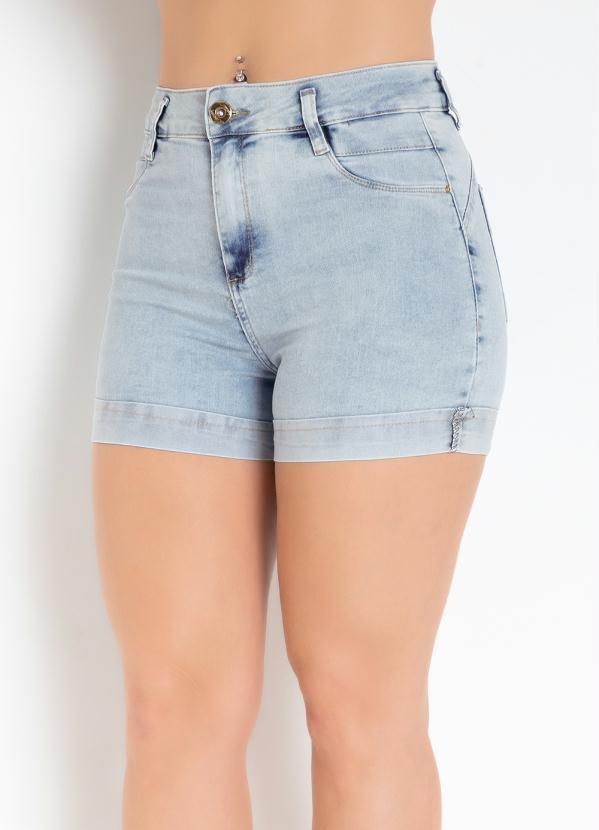 Short (Jeans Claro) com Barra Dobrada Sawary