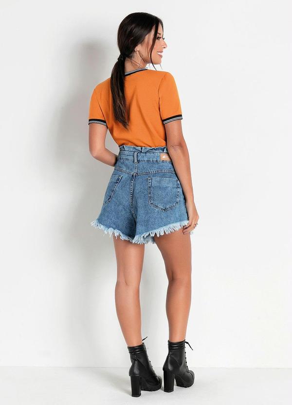 Outlet - Short Jeans com Barra Desfiada Sawary 7