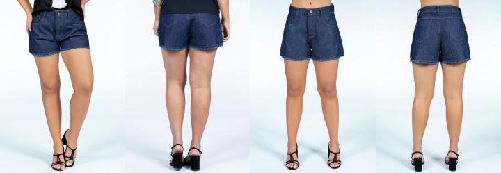 Short Jeans com Barra Desfiada