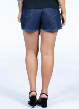 Quintess - Short Jeans com Barra Desfiada - QUINTESS