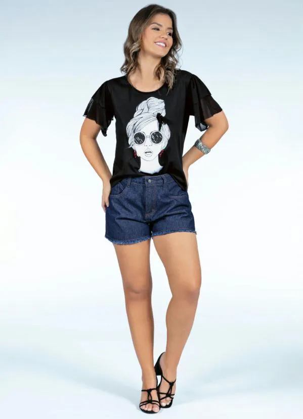Quintess - Short Jeans com Barra Desfiada 5