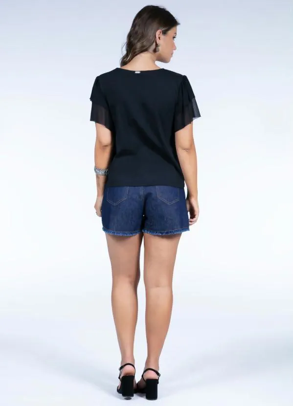 Quintess - Short Jeans com Barra Desfiada 6