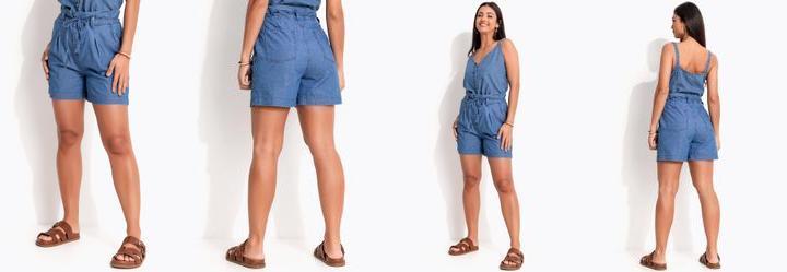 Short Jeans Jeans Mdio em Jeans